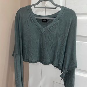 Urban Outfitters Green cropped long sleeve